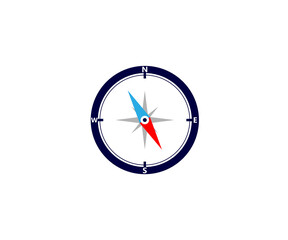 Compass, navigation icon, sign. Vector illustration, design.