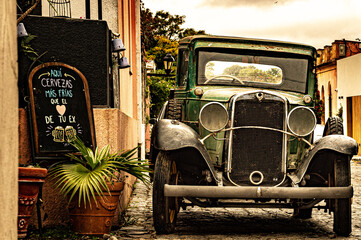 old car in the street