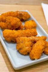 A golden and tempting deep-fried fish steak
