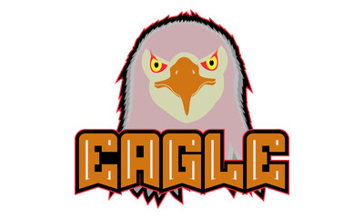 Eagle head gaming logo vector