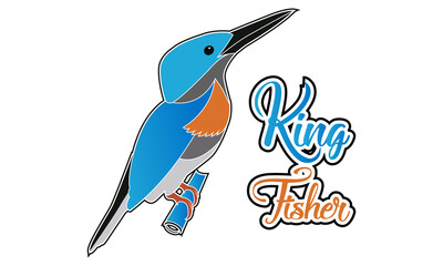 King fisher head gaming logo vector