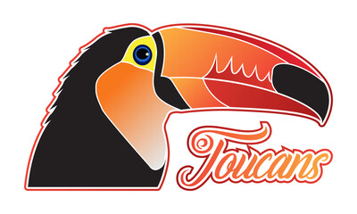 Toucans head gaming logo vector