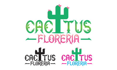 Cactus Floreria logo concept idea 