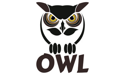 Owl head gaming logo vector