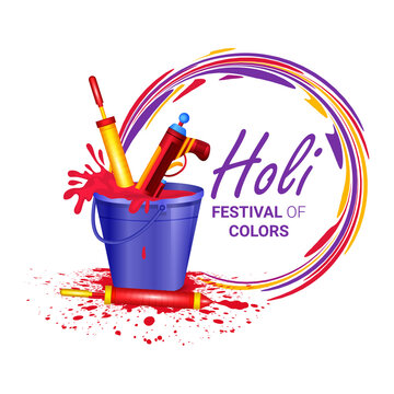 illustration of abstract colorful Happy Holi background
