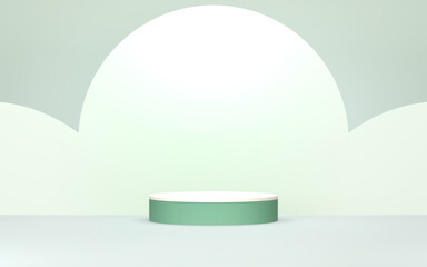 Podium abstract background. Geometric shape. pink pastel colors scene. Minimal 3d rendering. Scene with geometrical background. 3d render