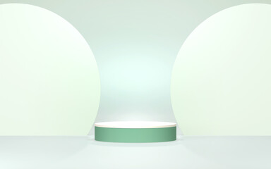 Podium abstract background. Geometric shape. pink pastel colors scene. Minimal 3d rendering. Scene with geometrical background. 3d render