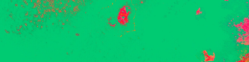 Abstract Red and Green Gouache Stroke. Wet Drop.