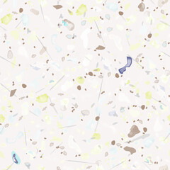 Terrazzo Texture Vector. Flooring Seamless Pattern