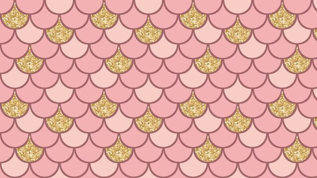 Fish scale pattern with glitter effect animation 