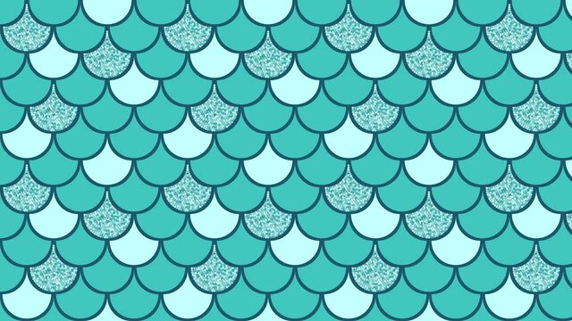 Fish scale pattern with glitter effect animation 