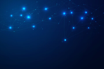 Abstract connect dots, Polygonal background. Technology hi tech connecting digital data design concept, vector illustration
