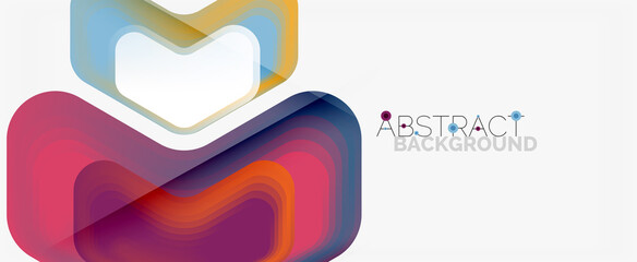 Vector 3d arrow geometric composition, abstract background for business or technology presentation, internet poster or web brochure cover, wallpaper