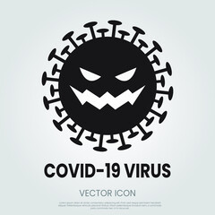 Coronavirus COVID-19 virus symbol. Novel coronavirus outbreak. Prevention of covid. Global pandemic alert. Covid-19 outbreak. Eps 10 vector illustration.