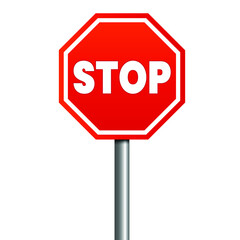 Stop sign vector. Eps 10 vector illustration.