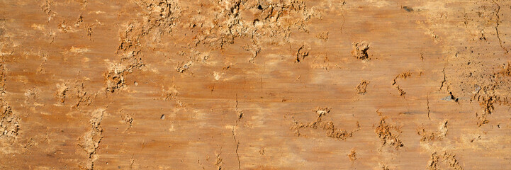 Fototapeta na wymiar background texture from the smooth surface of the sand. top view. banner