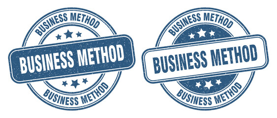 business method stamp. business method label. round grunge sign