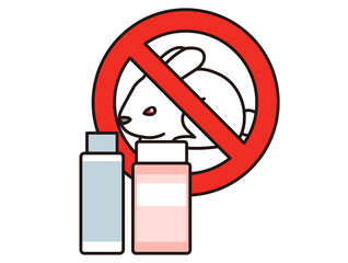 化粧品ボトル　動物実験　未実施　禁止　マーク