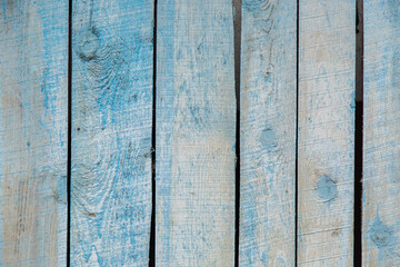 Old wooden natural texture painted in blue color