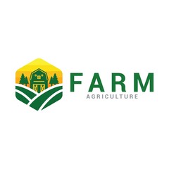 Farm logo icon vector template. Simple design farm logo vector.