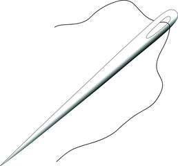light needle with black thread