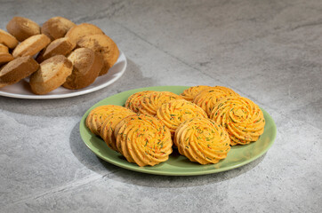 Healthy Homemade Sweet Cookies or Biscuits Also Know as Nan Khatai