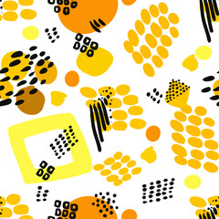 Vector abstract background. Seamless brush stroke pattern.