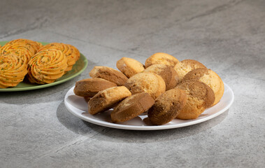 Healthy Homemade Sweet Cookies or Biscuits Also Know as Nan Khatai