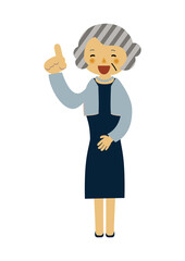 人物の素材。
パーティーのイメージイラスト。
フォーマルドレスのシニアの女性。
