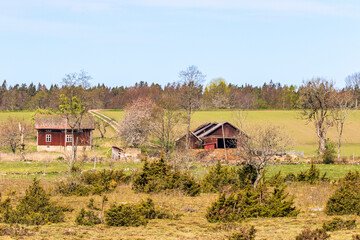 Old abandoned farm in the country