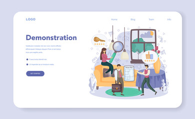 Qualified real estate agent or realtor web banner or landing page.