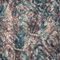 Seamless blue pink cream and navy surface pattern. High quality illustration. Overlaid and multiplied distressed and grungy worn abstract design for print. Detailed artistic repeat tile swatch.