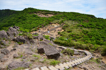 Fototapeta na wymiar 韓国岳の登山道