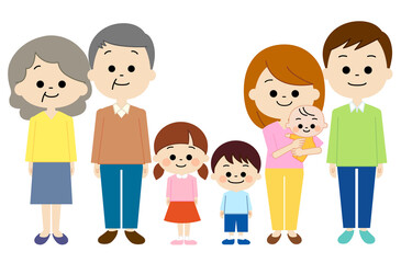 3世代の家族（主線なし）