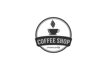 Coffee logo - vector illustration, emblem set design on white background
