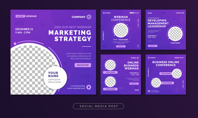 Business webinar social media post template