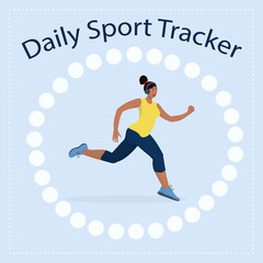 a habit tracker for daily sports and jogging. 30 day challenge, a healthy lifestyle concept