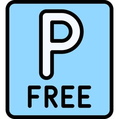 Free Parking sign icon, Parking lot related vector