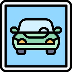 Obraz premium Car Parking Sign icon, Parking lot related vector