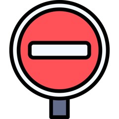 No Entry Sign icon, Parking lot related vector