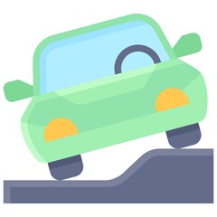 Pavement parking icon, Parking lot related vector