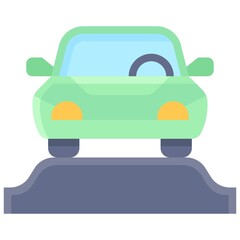Pavement parking icon, Parking lot related vector