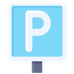Parking sign icon, Parking lot related vector