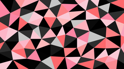 Black gray pink and orange soft pastel color gradient abstract geometric triangular polygon style. Graphic background. abstract polygon background.