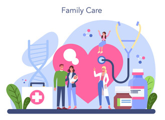 Family doctor concept. Healthcare, modern medicine treatment,