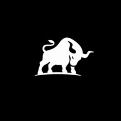 Silhouette Bull logo vector illustration design, creative and simple design,
can uses as logo and template for company.
