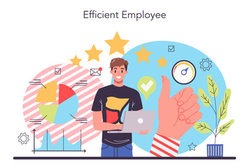 KPI concept. Key performance indicators. Employee evaluation