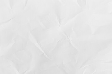 Recycled crumpled white paper texture or paper background for design with copy space for text or image