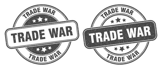 trade war stamp. trade war label. round grunge sign