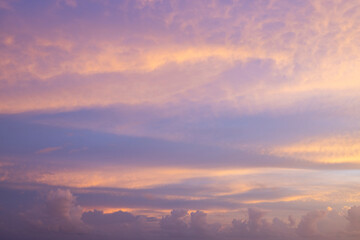 Sunset sky over Baie Lazare beach on Mahe Island in the Seychelles